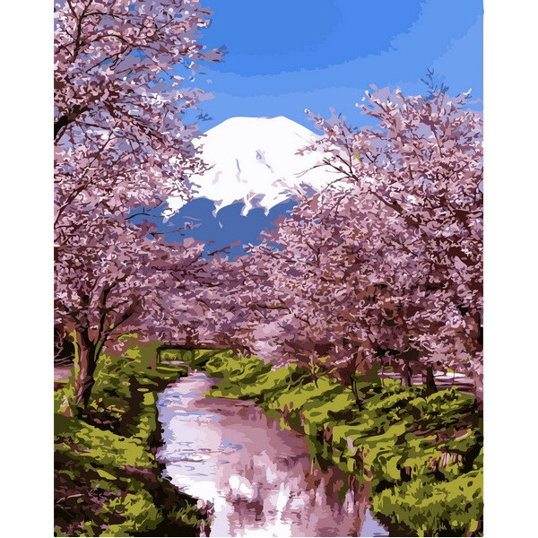 

Картина по номерам Цветущая сакура 2, 40x50 см., Mariposa
