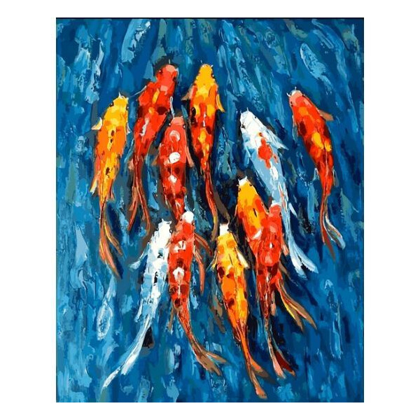 

Картина по номерам Семейство карпов кои, 40x50 см., Babylon
