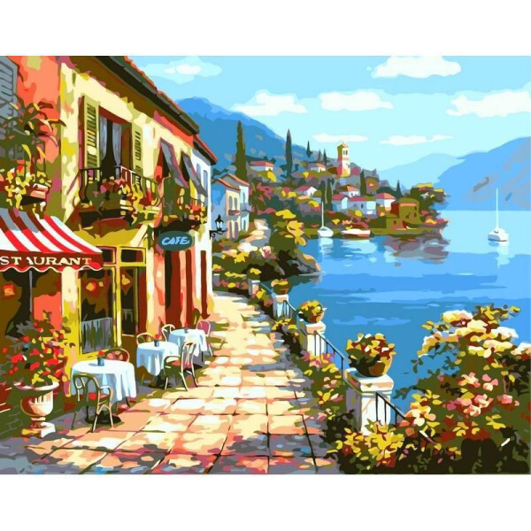 

Картина по номерам Уютное кафе. Худ. Ким Сунг, 40x50 см., Babylon