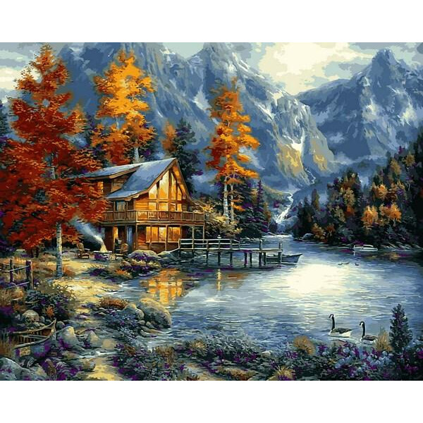 

Картина по номерам Осеннее озеро, 50x65 см., Babylon