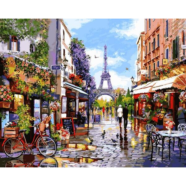 

Картина по номерам Цветущий Париж, 50x65 см., Babylon