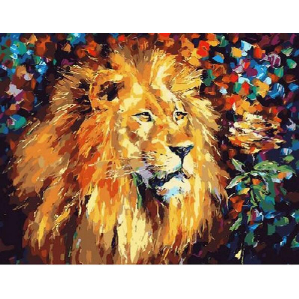 

Картина по номерам Великолепный лев. Худ. Леонид Афремов, 40x50 см., Mariposa