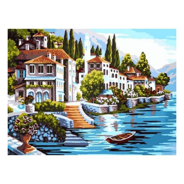 

Картина по номерам Белоснежная гавань, 30x40 см., Babylon