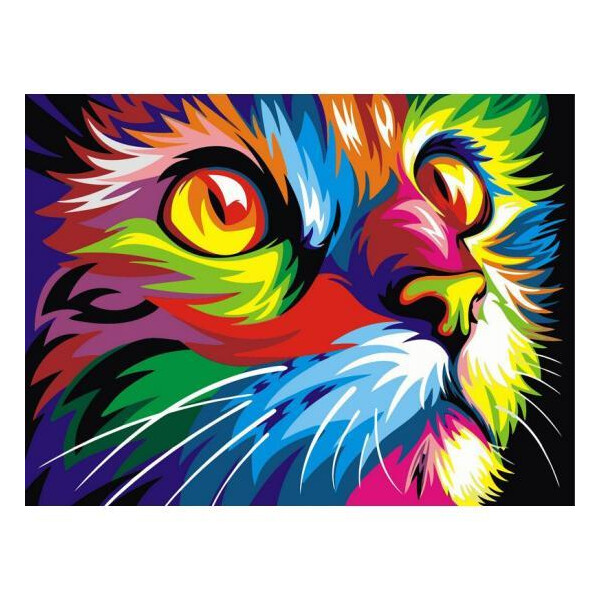 

Картина по номерам Радужный кот, 50x65 см., Babylon