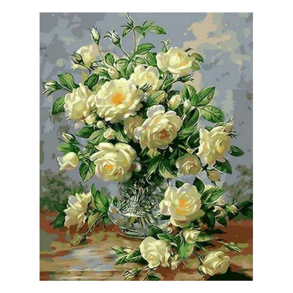 

Картина по номерам Букет из белых роз, 50x65 см., Babylon