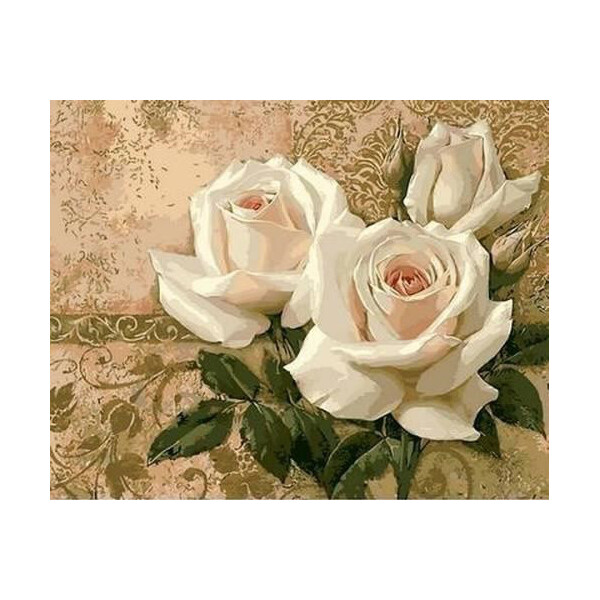 

Картина по номерам Кремовые розы, 40x50 см., Mariposa