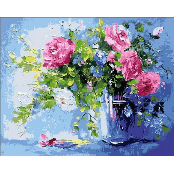 

Картина по номерам Небесно-розовый букет. Худ. Ольга Дарчук, 40x50 см., Mariposa