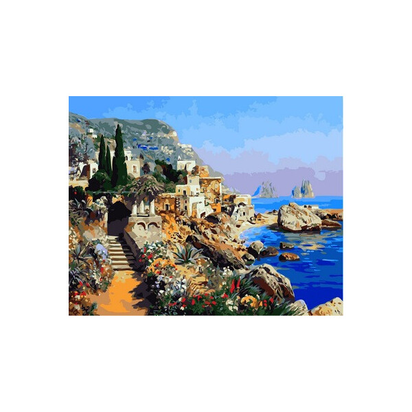 

Картина по номерам Бухта Марина Капри в Италии. Худ. Алоис Арнеггер, 40x50 см., Mariposa