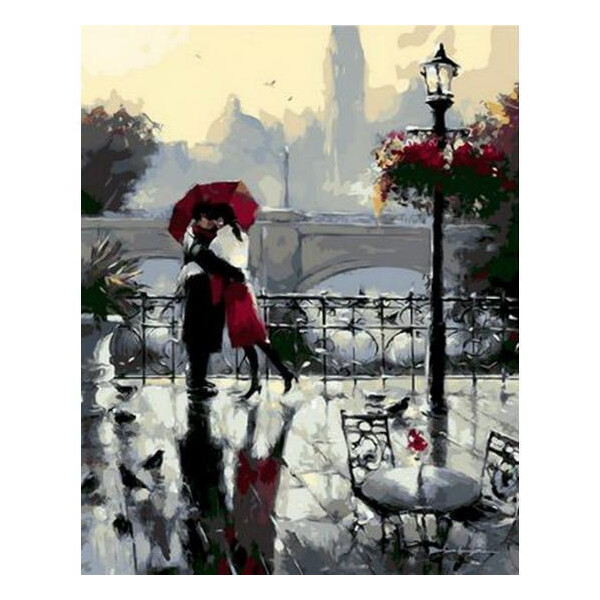 

Картина по номерам Поцелуй под дождем. Худ. Ричард Макнейл, 40x50 см., Mariposa