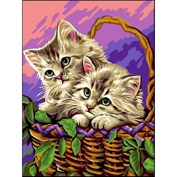 

Картина по номерам Котики в корзинке, 30x40 см., Babylon