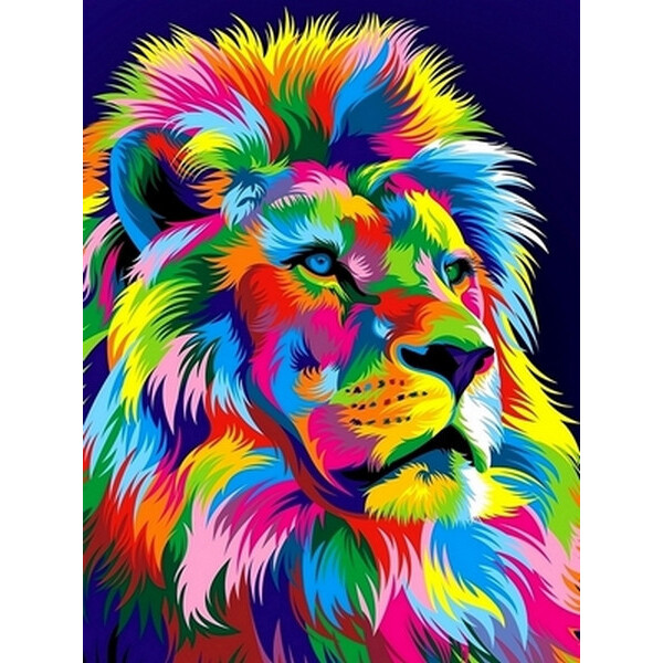 

Картина по номерам Королевский радужный лев. Худ. Ваю Ромдони, 30x40 см., Babylon