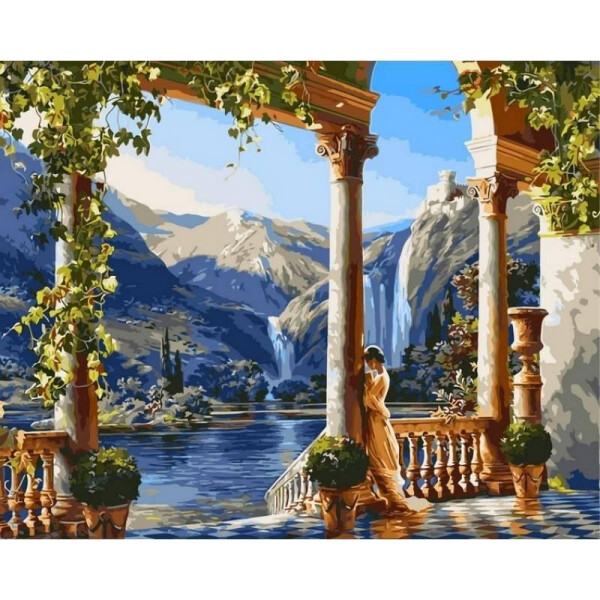

Картина по номерам Девушка у водопада. Худ. Михаил Сатаров, 40x50 см., Babylon