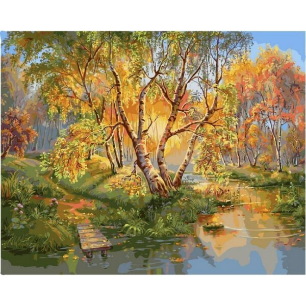

Картина по номерам Березки в золоте осени. Худ. Виктор Цыганов, 40x50 см., Babylon