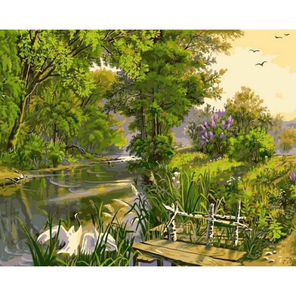 

Картина по номерам У реки. Худ. Виктор Цыганов, 40x50 см., Babylon