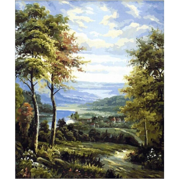 

Картина по номерам Окраина деревни, 40x50 см., Mariposa