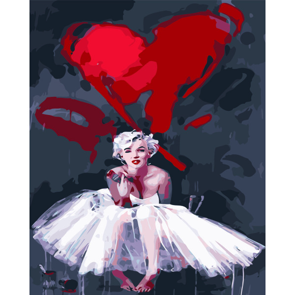 

Картина по номерам Сердце Монро, 40x50 см., Домашнее искусство
