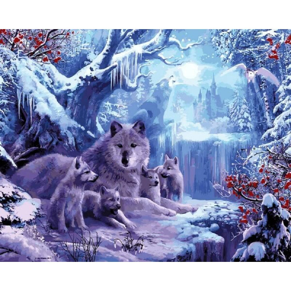 

Картина по номерам Волчья зима, 40x50 см., Babylon
