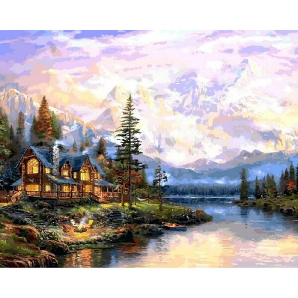 

Картина по номерам Дом в горах, 40x50 см., Babylon