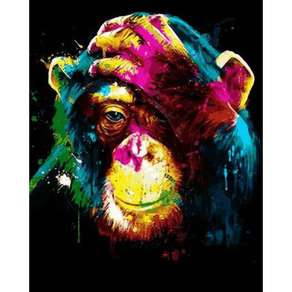 

Картина по номерам Обезьяна философ. Худ. Патрис Мурчиано, 40x50 см., Babylon