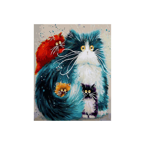 

Картина по номерам Мама кошка. Худ. Ким Хаскинс, 40x50 см., Babylon