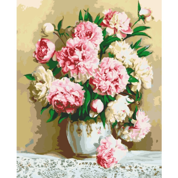 

Картина по номерам Нежно-розовые пионы, 40x50 см., Идейка