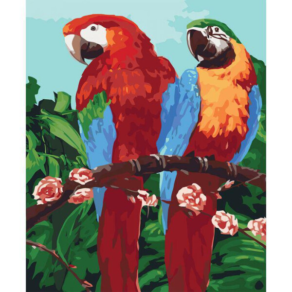 

Картина по номерам Королевские попугаи, 40x50 см., Идейка