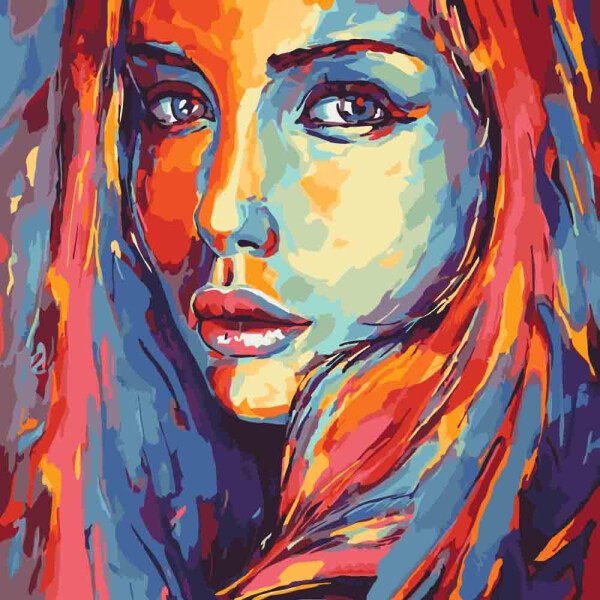 

Картина по номерам Яркий силуэт 2, 40x40 см., Идейка