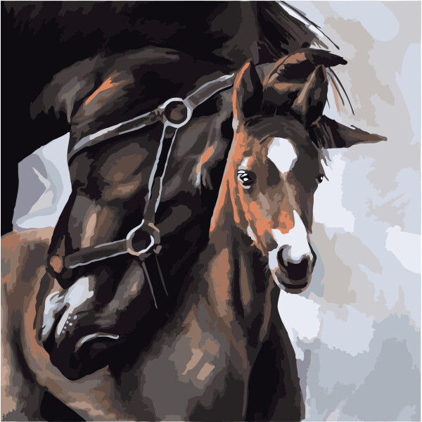 

Картина по номерам Мать и дитя, 40x40 см., Идейка
