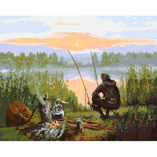 

Картина по номерам Відпочинок біля річки, 40x50 см., Идейка