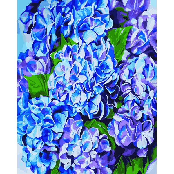 

Картина по номерам Яcкрава гортензiя, 40x40 см., Идейка