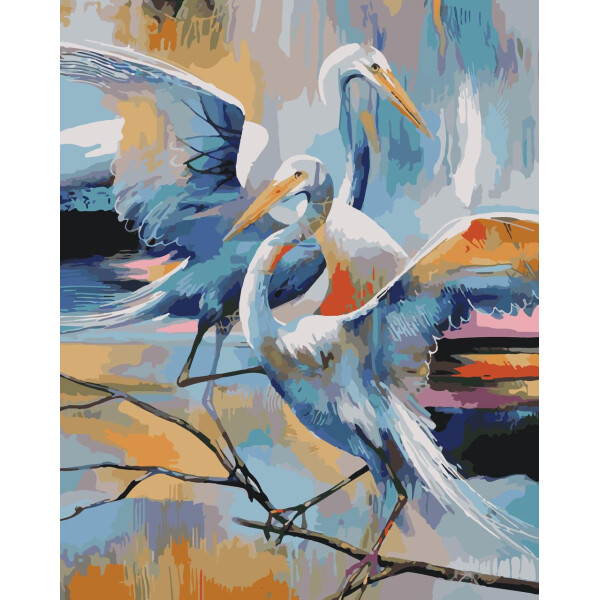 

Картина по номерам Грациозные журавли, 40x50 см., Идейка