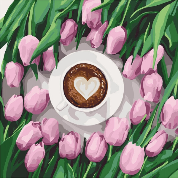 

Картина по номерам Кава для коханої, 40x40 см., Идейка
