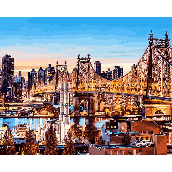 

Картина по номерам Мост Куинсборо в Нью-Йорке, 40x50 см., Babylon