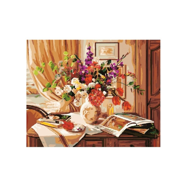 

Картина по номерам Девушка в витражах, 40x50 см., Brushme