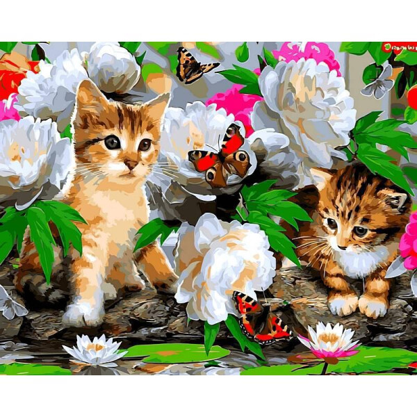 

Картина по номерам Милые котики, 40x50 см., Babylon