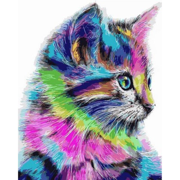 

Картина по номерам Радужный котенок, 40x50 см., Babylon