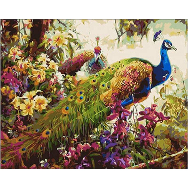 

Картина по номерам Сказочные павлины, 40x50 см., Mariposa