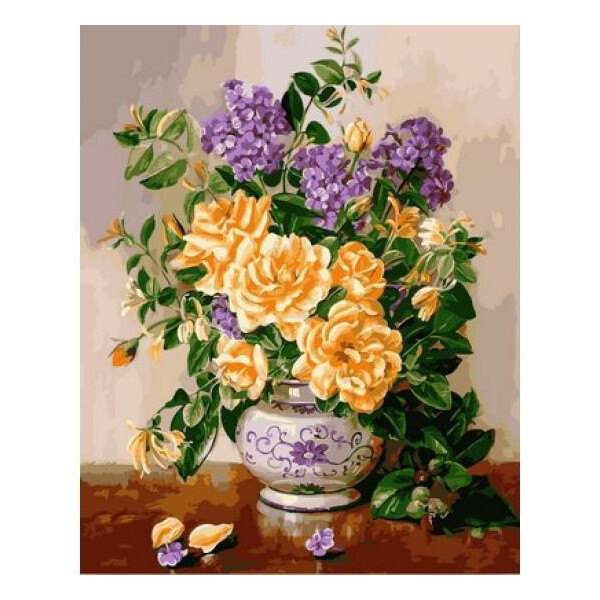 

Картина по номерам Букет роз и флоксов, 40x50 см., Mariposa