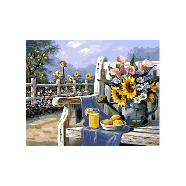 

Картина по номерам Девушка в витражах, 40x50 см., Brushme