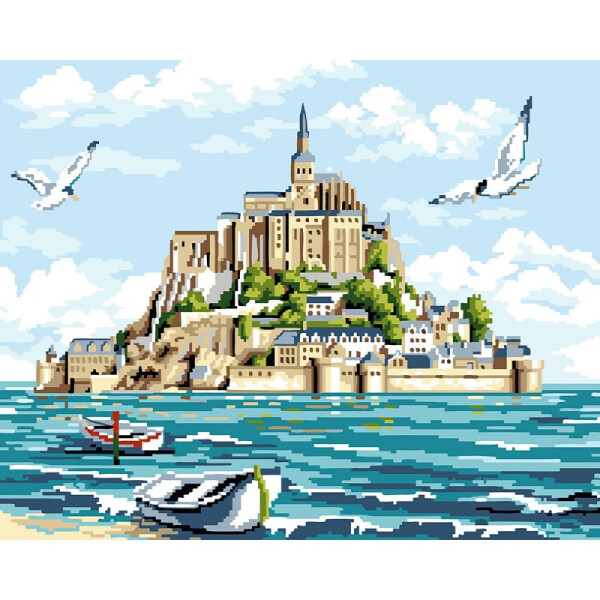 

Картина по номерам Девушка в витражах, 40x50 см., Brushme