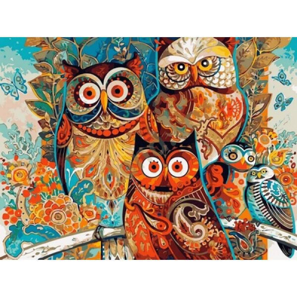 

Картина по номерам Мудрые совы, 40x50 см., Babylon