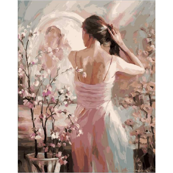 

Картина по номерам Перед зеркалом. Худ. Ричард Джонсон , 40x50 см., Mariposa
