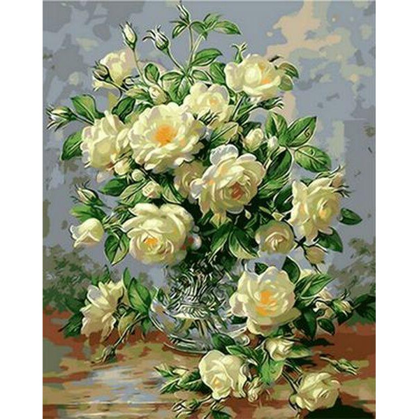 

Картина по номерам Букет белых роз. Худ. Альберт Уильямс, 40x50 см., Mariposa