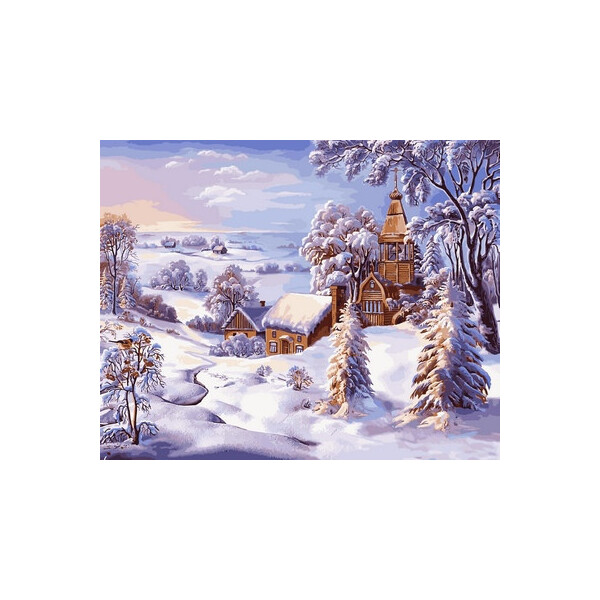 

Картина по номерам Зимний пейзаж. Худ. Виктор Цыганов, 40x50 см., Babylon