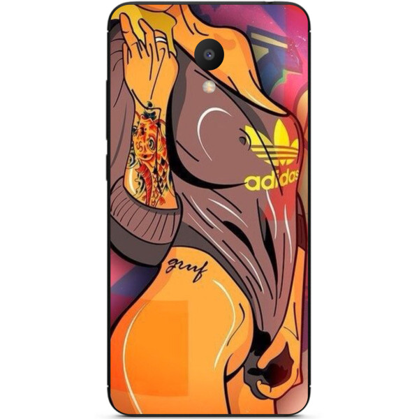 

Бампер силиконовый чехол Amstel для Meizu M6s с картинкой Девушка в майке adidas