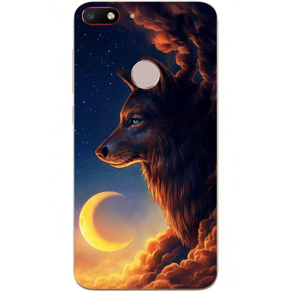 

Чехол силиконовый Amstel для ZTE Nubia V18 с картинкой Луна и волк