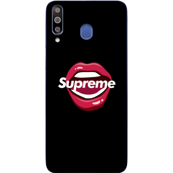 

Силиконовый чехол бампер Amstel для Samsung M30 2019 Galaxy M305 с картинкой Губы Supreme