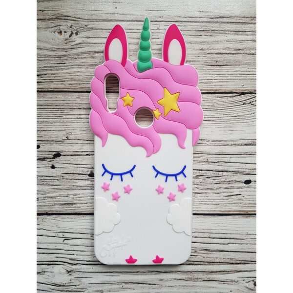 

Объемный 3D силиконовый чехол My Little Pony для Xiaomi Redmi Note 7 Белый единорог