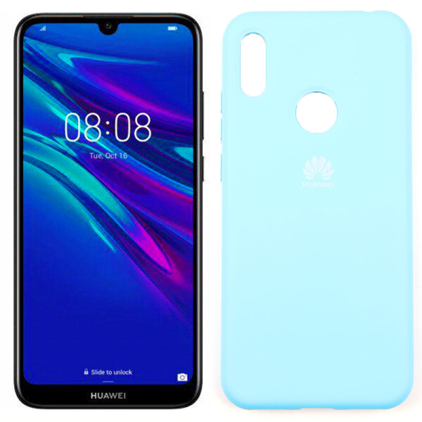 

Чехол силиконовый оригинальный для Huawei Y6 Pro 2019 Ярко Синий FULL (28085)