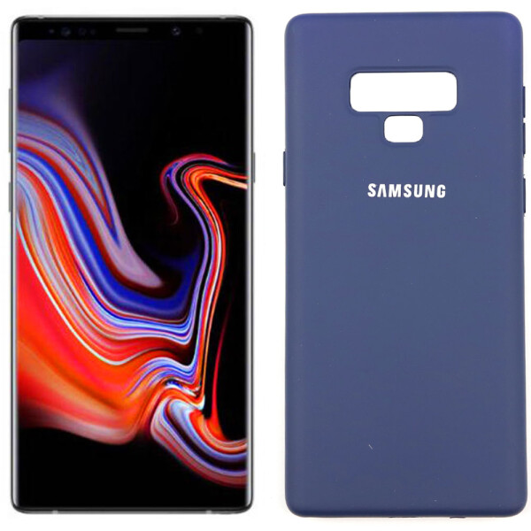 

Чехол силиконовый для Samsung Note 9 Синий FULL (28147)